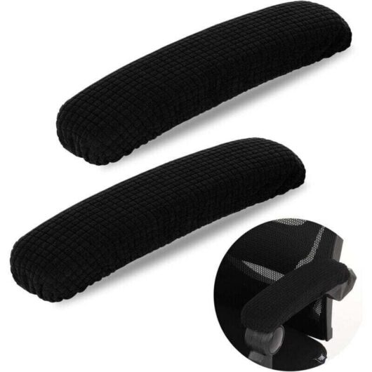 1 Pair of Armrest Covers for Office Chair/Office Chair Armrest Cover Elbow Cushion Gaming Chair Arm Pad Black,